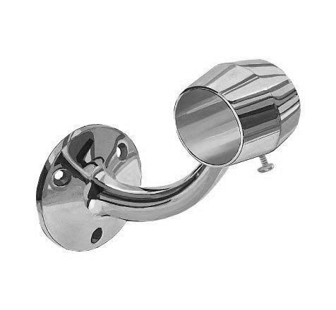 Heavy duty curved handrail support chrome Art.10A - 50.8mm