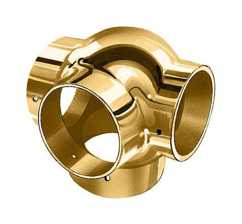 VERBINDUNGSSTÜCK D - T-STÜCK Messing massiv 25mm, 40mm und 50,8mm