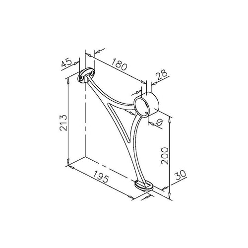 Footrest Chrome art.7B - 40mm or 50.8mm