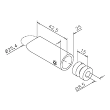 Afstandhouder RVS coating art.31 - 25mm, 38mm of 40mm