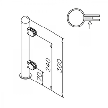 Buffet display case 3A right upright Brass coating