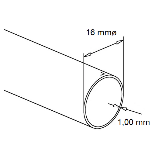 Buis RVS, 250cm tot 500cm gezaagd - div. diameters