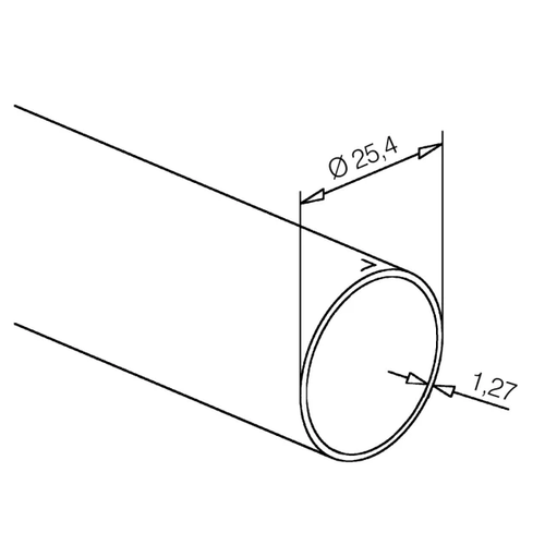 Rohr Chrom, Gesamtlänge 500 cm – verschiedene. Durchmesser
