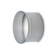 Rohrkappe halbrund, gebürstete Messingbeschichtung, 25 mm und 38 mm
