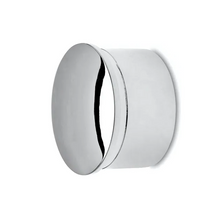 Rohrkappe halbrund, gebürstete Messingbeschichtung, 25 mm und 38 mm