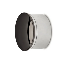 Tube cap half round Brushed brass coating 25mm and 38mm