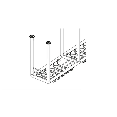Flessenrek 75cm Zwart coating 38 mmØ