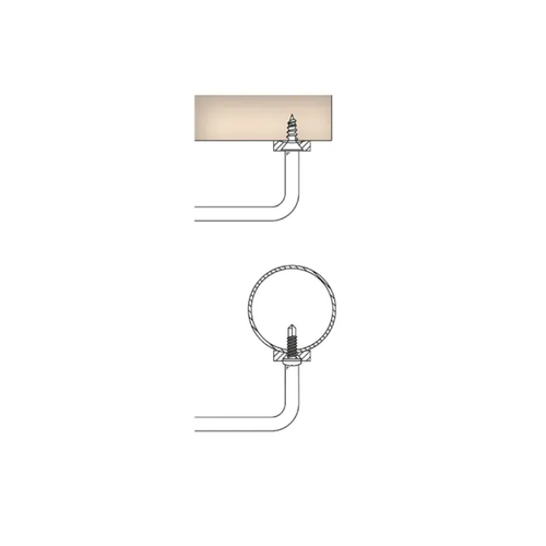 Glass holder Brass solid, 360MML