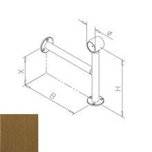 Corner support/footrest Brass coating art.14C (CAN BE SHORTENED) 38mm