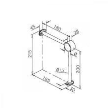 Corner support/footrest art. 14B chrome coating 38mm