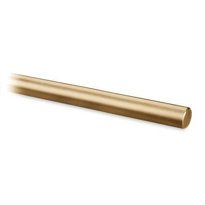 Brushed brass coated rod 10mmø - 150 to 250cm sawn