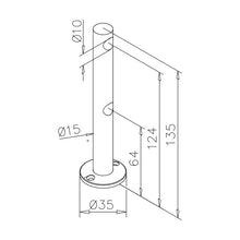 End support high model 10mmø stainless steel coating