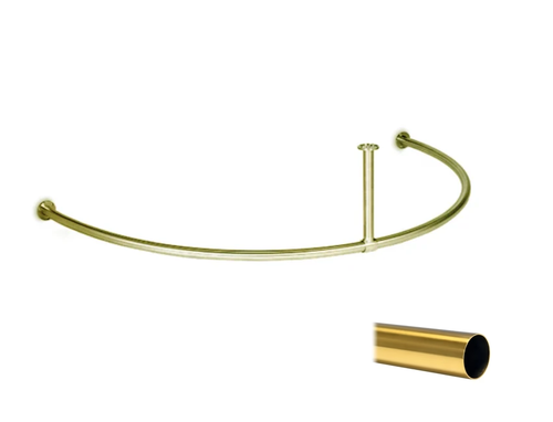 Tochtgordijnstang 25 mm Geborsteld messing coating