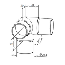 CONNECTOR D - Solid brass 25mm, 40mm and 50.8mm