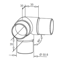 VERBINDUNGSSTÜCK D – Massives Messing 25 mm, 40 mm und 50,8 mm