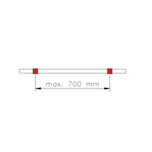 Extra zware voetsteun/armsteun antraciet coating art.10B - 38mm