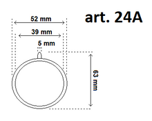 Gordijnring messing art.24A - 25mm