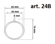 Gordijnring messing art.24B - 40mm