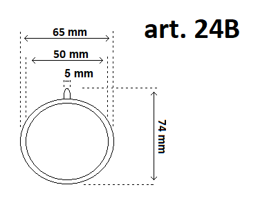 Gordijnring Chroom art.24B - 40mm