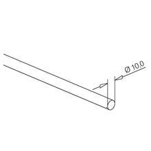 Staf Zwart coating 10mmø - 150 tot 250cm gezaagd