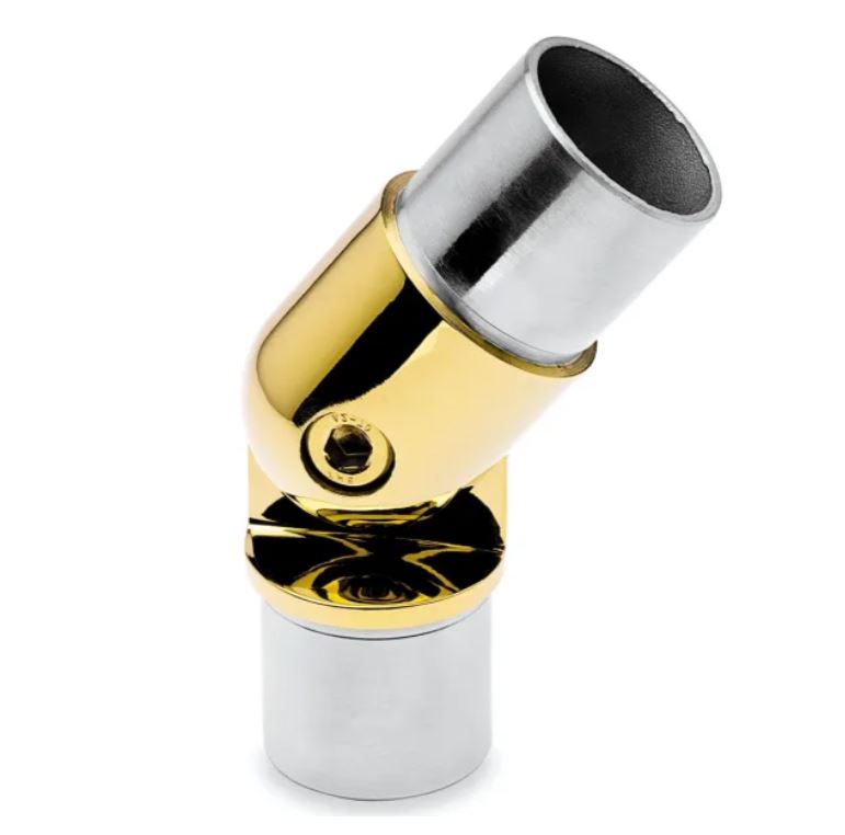 VERBINDUNGSSTÜCK verstellbarer Rohrverbinder Mattierte Messingbeschichtung