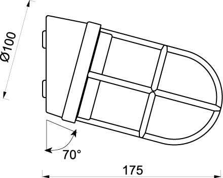 Solo-Maschinenlampe, abgewinkeltes Messing