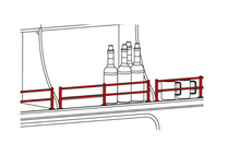 Intermediate support high model 10mmø Brass coating