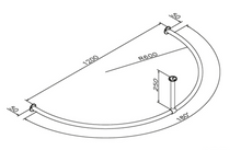 Tochtgordijnstang 25 mm RVS