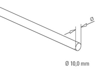Staf Antraciet coating 10mmø - 15 tot 150cm gezaagd