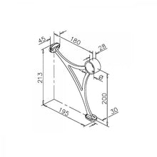 Fußstütze aus gebürstetem Messing, Art. 7B – 38 mm