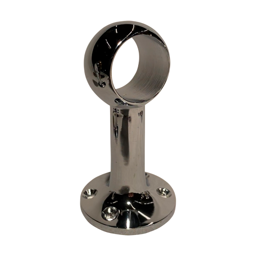 Leuninghouder chroom open art.12 - 16mm. 25mm. of 50.8mm