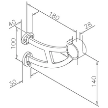 Armrest/footrest Chrome art. 7A - 38mm, 40mm or 50.8mm