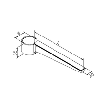 Glasplattenhalter aus Edelstahl für Rohr Art. 9D - 25 mm, 38 mm