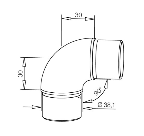 Verbindungsstück A - 38 mmø